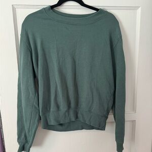 Crew neck teal light sweatshirt